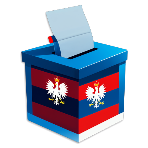 Wahlurne mit polnischen Flaggen