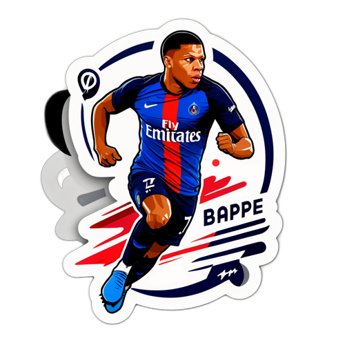 Naklejka z Mbappé - Demon Prędkości