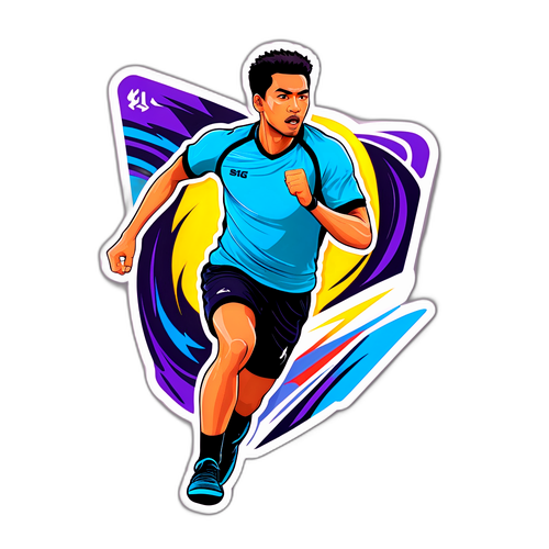 Stiker Aris Nugraha dalam Aksi Olahraga