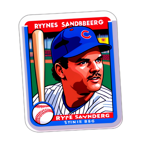 Vintage baseballkort av Ryne Sandberg