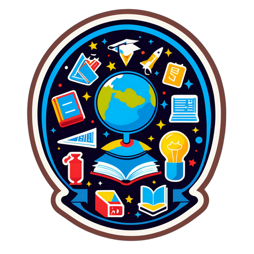 Progreso: Un sticker inspirador que simboliza el avance en la educación