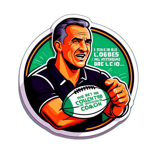 Fotballtrener med motiverende tale