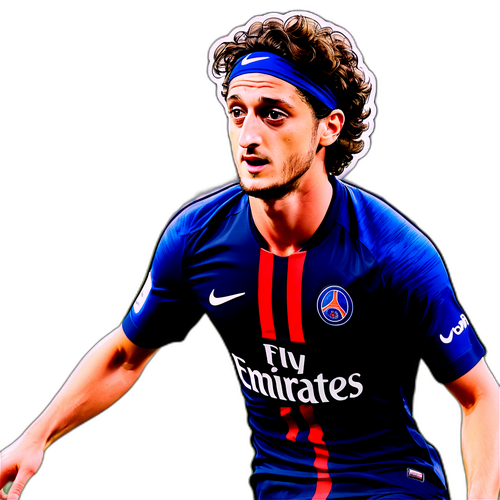 Autocollant d'Adrien Rabiot en action