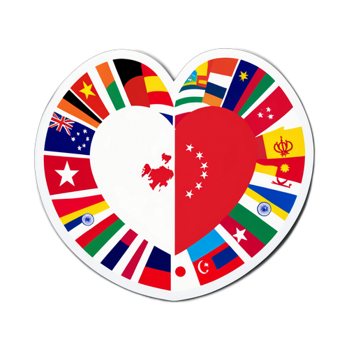 Design cu inimă, featuring drapelele țărilor participante la Asia Express 2025