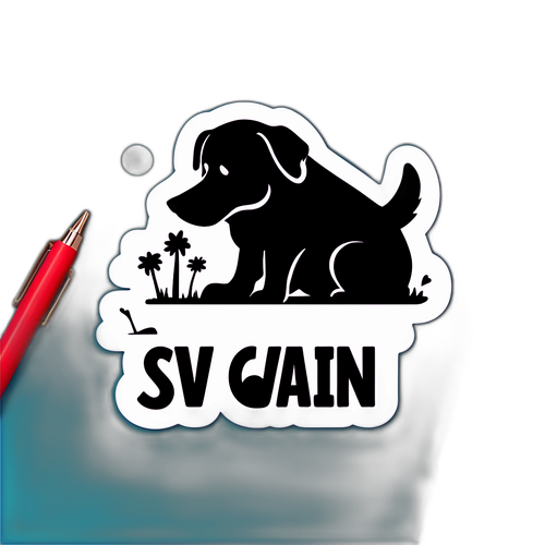 Minimalist Hund Silhuett