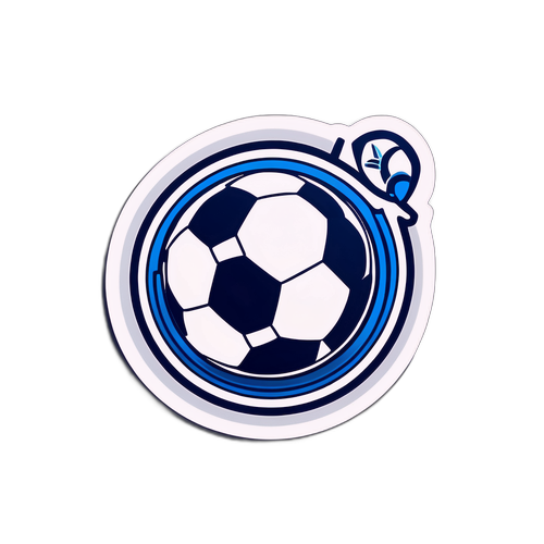Sticker Le Phocéen avec logo stylisé et éléments de football