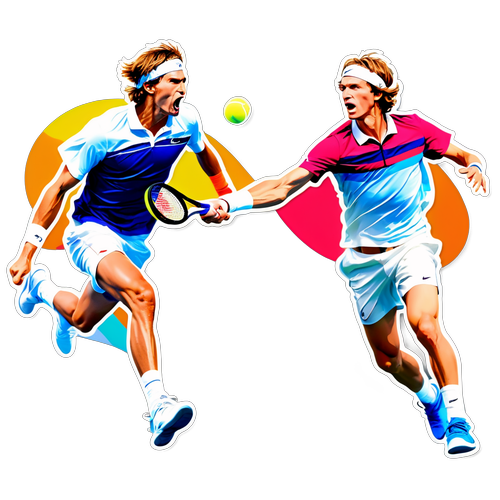 Il Duello Scatenato: Zverev e Rublev Svelano la Magia del Tennis con Colori Sbalorditivi!