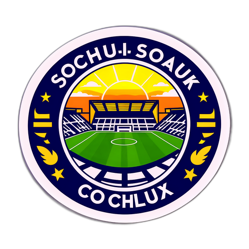 Kigeugeu cha zamani chenye mtazamo wa uwanja wa Sochaux FC