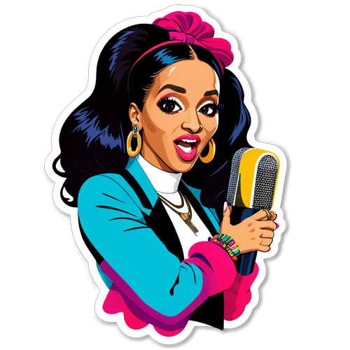 Cardi B Anavyoangaza: Sticker ya Rangi Bora Kuonyesha Uhalisia wa Muziki na Utamaduni Wake!