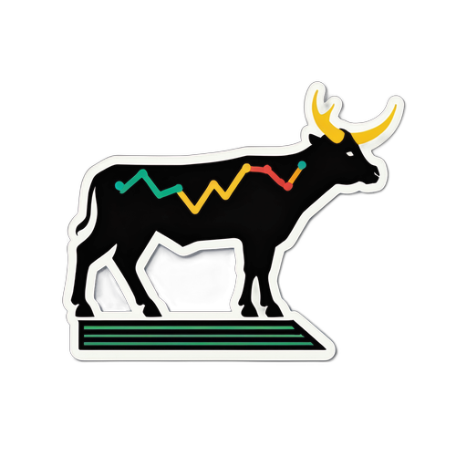 Wachstumssticker mit einem bullischen Aktienchart für Alphabet