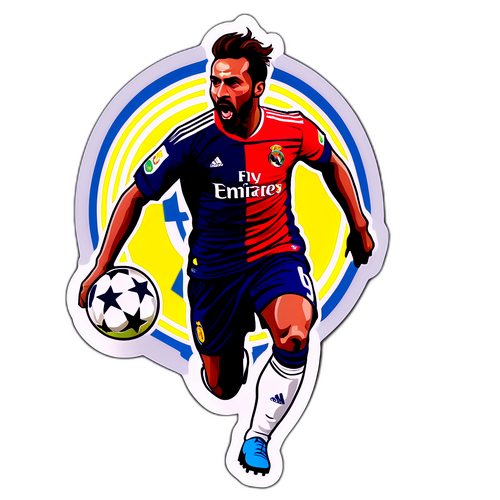 Sticker ya Kuonyesha Mchezo Mkali wa Real Madrid vs Osasuna
