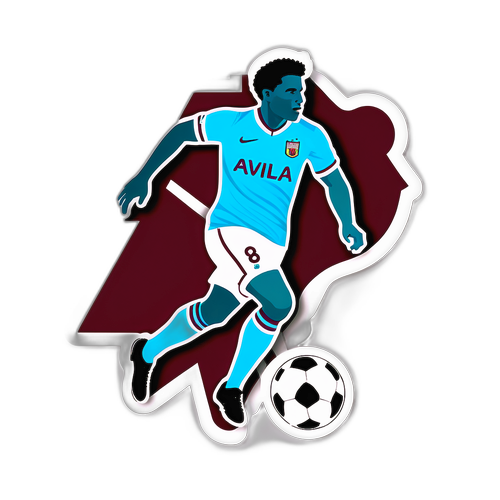 Sticker ya Aston Villa na Mchezaji wa Mpira