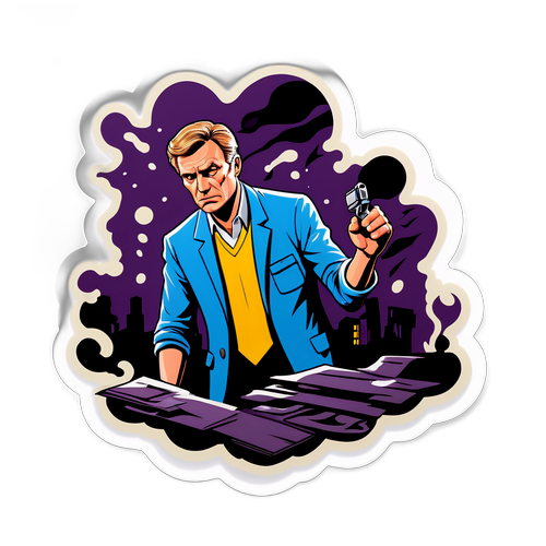 Dramatyczna naklejka Rutkowskiego badającego miejsce zbrodni