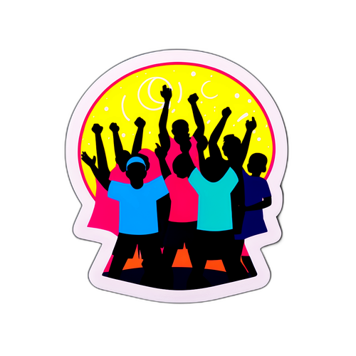 Sticker thể hiện sự phấn khích tại một trận tennis
