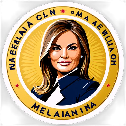 Melania Trump Altın Madeni Para İllüstrasyonu