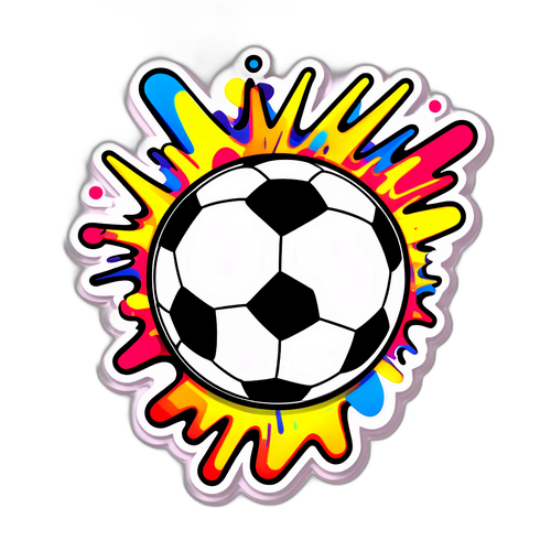 סטיקר אופנתי של כדורגל