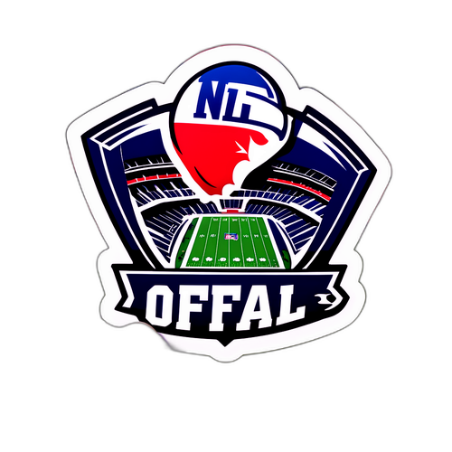 Sticker für NFL-Fans mit Stadion und leidenschaftlichen Fans