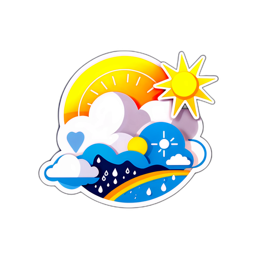 Stiker Bertema Cuaca