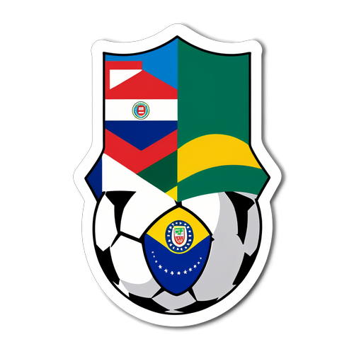 Perebutan Dominasi Sepak Bola: Bendera Paraguay vs. Brasil dalam Desain Stiker yang Mempesona!