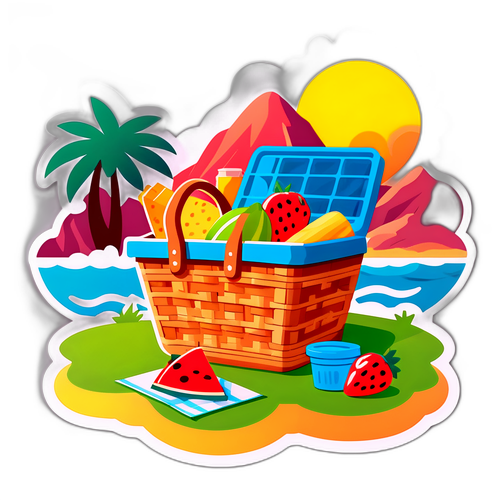 A eğlenceli piknik sepeti