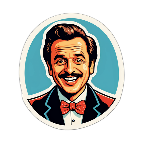 Sticker z Cezarym Pazurą jako znanym komikiem