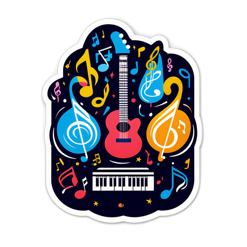 Musikalische Symbole Sticker