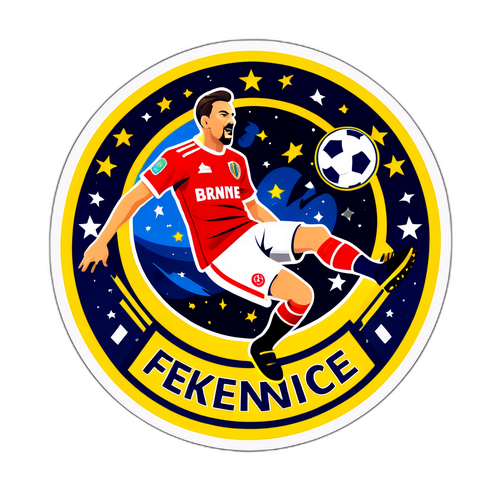 Динамичный дизайн с космической темой: оригинальный логотип футбольного матча между Бранном и Фенербахче