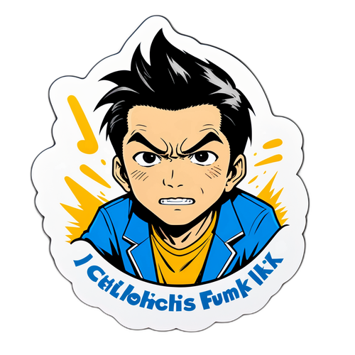 涼しげな外見の富士木直人のステッカー