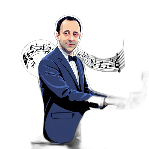 Porträt von Igor Levit am Piano