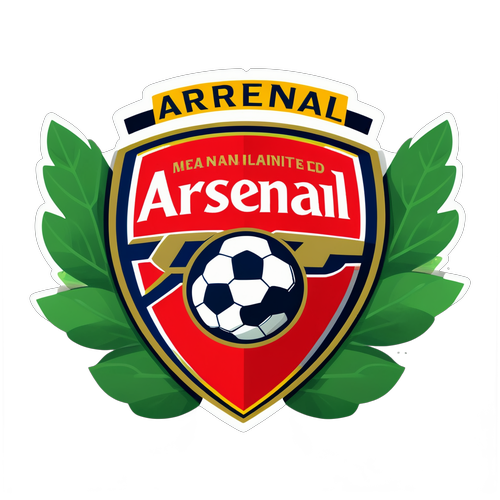 Minimalistic Soccer Ball Sticker: Arsenal vs Man United