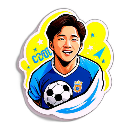 Stiker Karakter Kim Do Hoon Pemain Sepak Bola