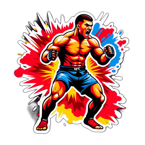 Combattente MMA Feroce in Azione