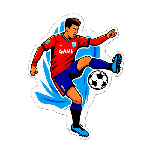 Larawan ng Manlalaro ng Soccer na Nasa Gitna ng Kicks