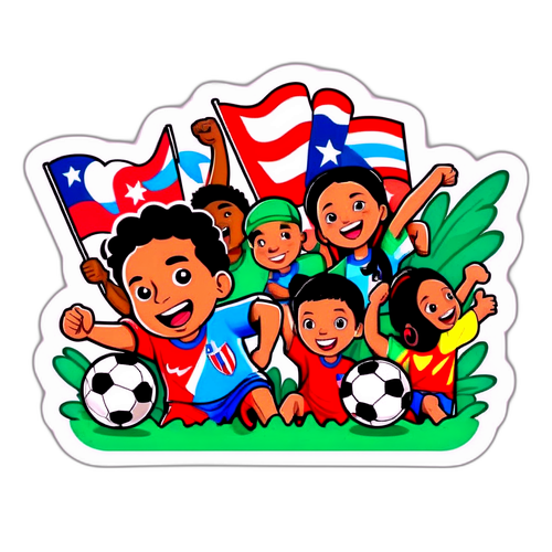 Suasana Gembira Pertandingan Sepak Bola: Suriname vs Puerto Rico
