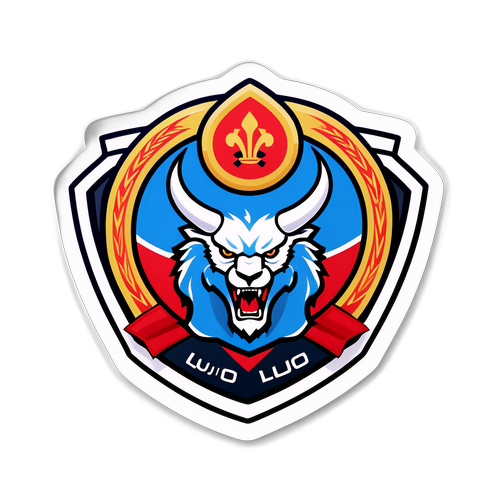 Luo-tarra, jossa VPS-logo nousee voiman ja kunnian symbolina urheilukentällä