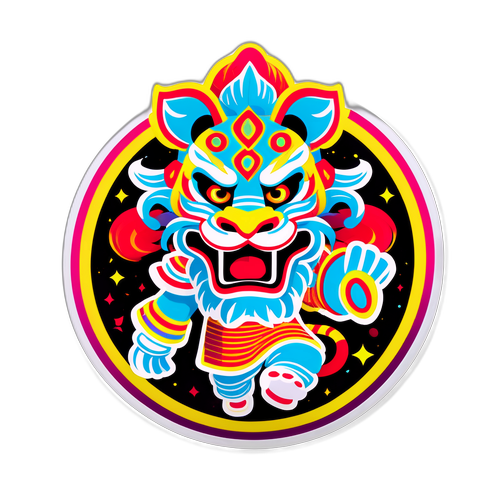 Desain Stiker Futuristik Imlek 2026