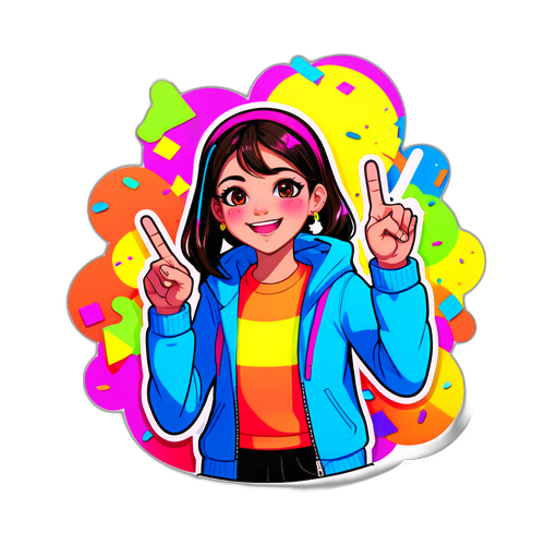 Sticker de Zaira Nara con gesto de 'ok'