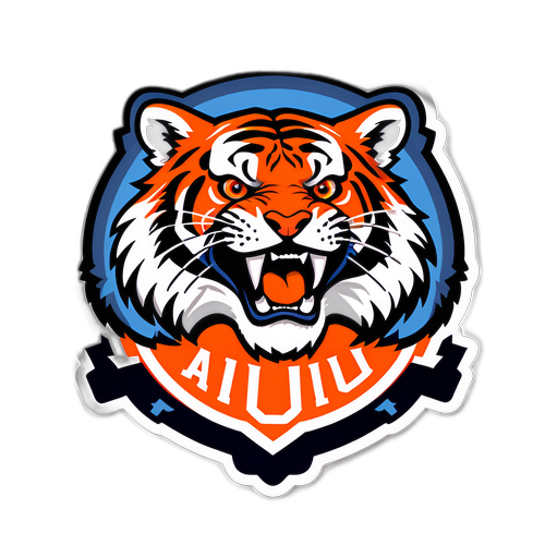 Auburn University Tiger Mascot Sticker