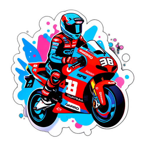 Stiker Fabio Quartararo Merayakan Kemenangan Podium