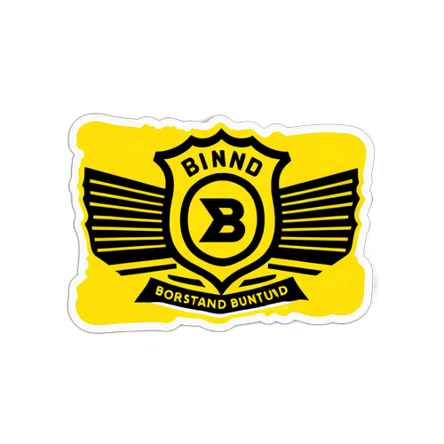 Sticker ya Borussia Dortmund - Ukuta wa Njano