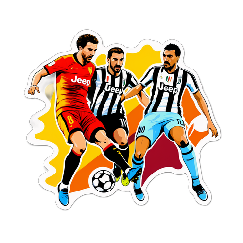 Passioneret Fodboldkamp mellem Juventus og Galatasaray