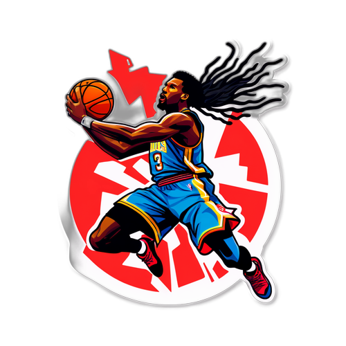 NBA 선수의 유명한 덩크를 표현한 스티커