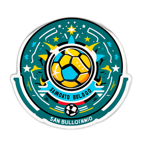 Diseño de un sticker del partido San Antonio vs Bulo Bulo