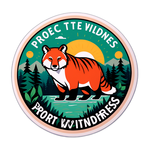 Sticker ter bevordering van natuurbehoud