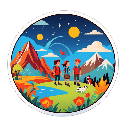 Stiker Persahabatan dan Petualangan dari Film '5cm'