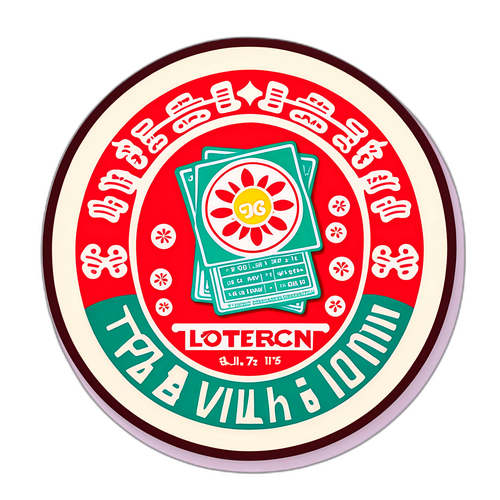 Sticker retro về xổ số Trà Vinh