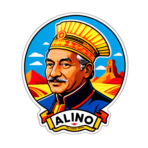 Design d'un autocollant mettant en avant Alino Faso, mettant en valeur le patrimoine culturel et historique de la région à travers des graphismes modernes.