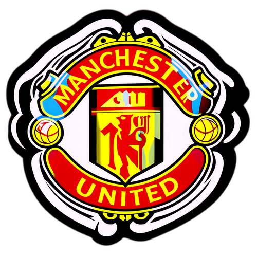 Manchester United vintage stílusú matrica