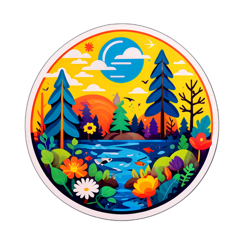 Naturtema 'Alive' klistermärke