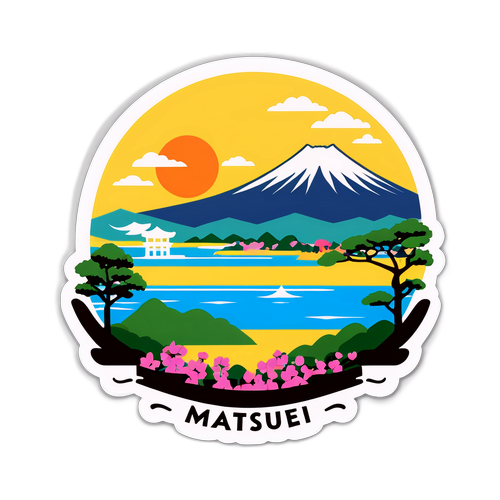 松江市の風景ステッカー